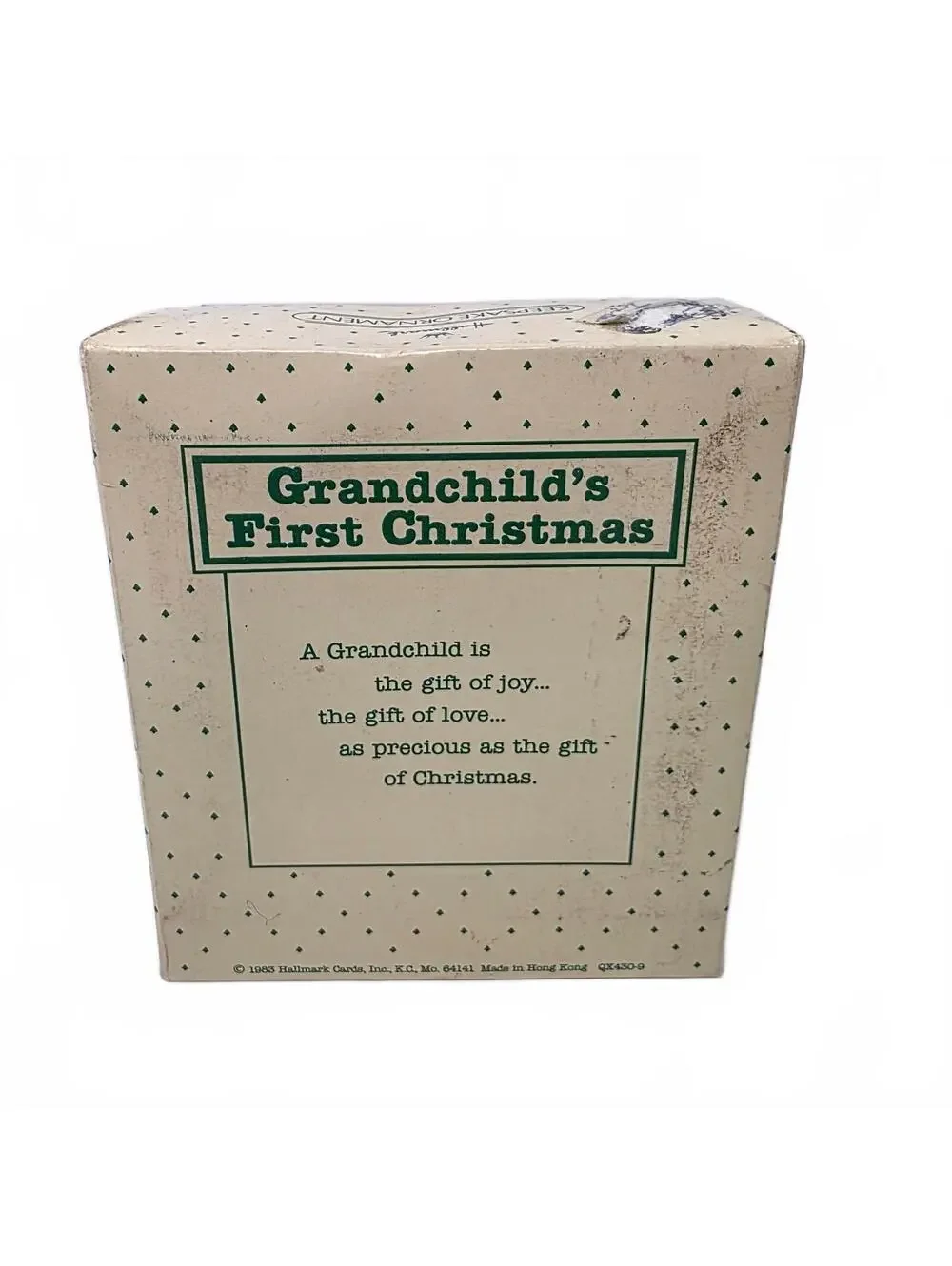 1983 Hallmark Grandchild's 1st Christmas Ornament Baby Carriage Boxed
